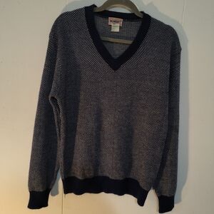 Men's V-Neck Sweater in Navy by Jockey